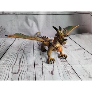 Mega Bloks Dragons Krystal Wars Green Orange Dragon Figure Includes Crystal